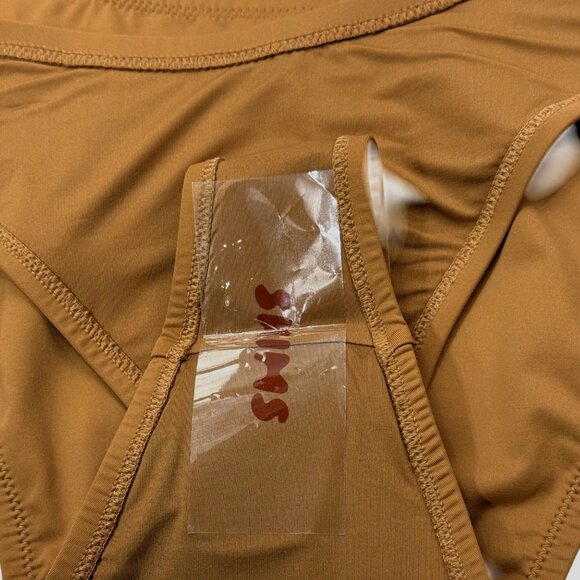 SKIMS Swim Cheeky Tanga Bottoms Almond 4X - Picture 9 of 13